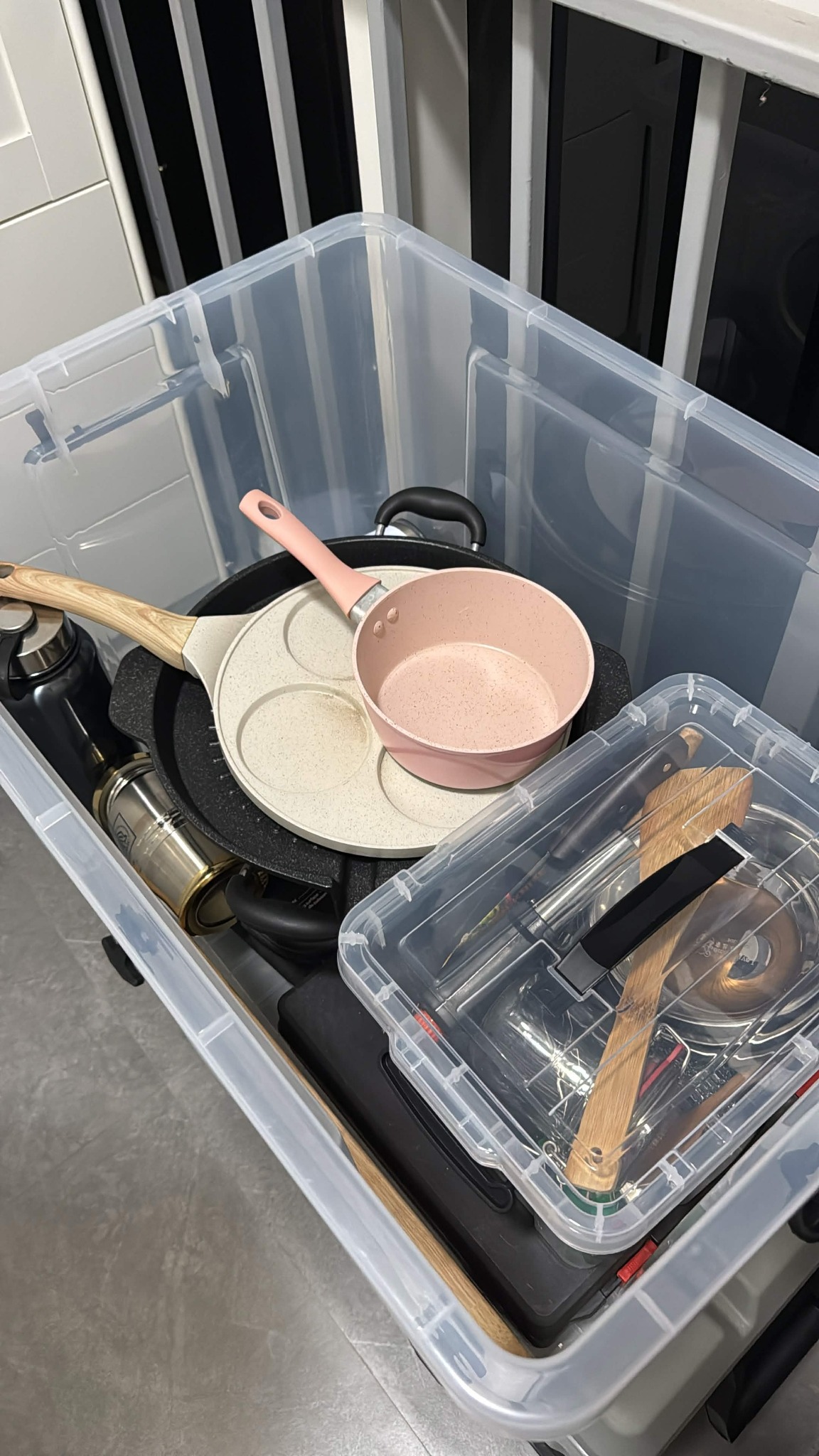 Cooking gear packed for camping