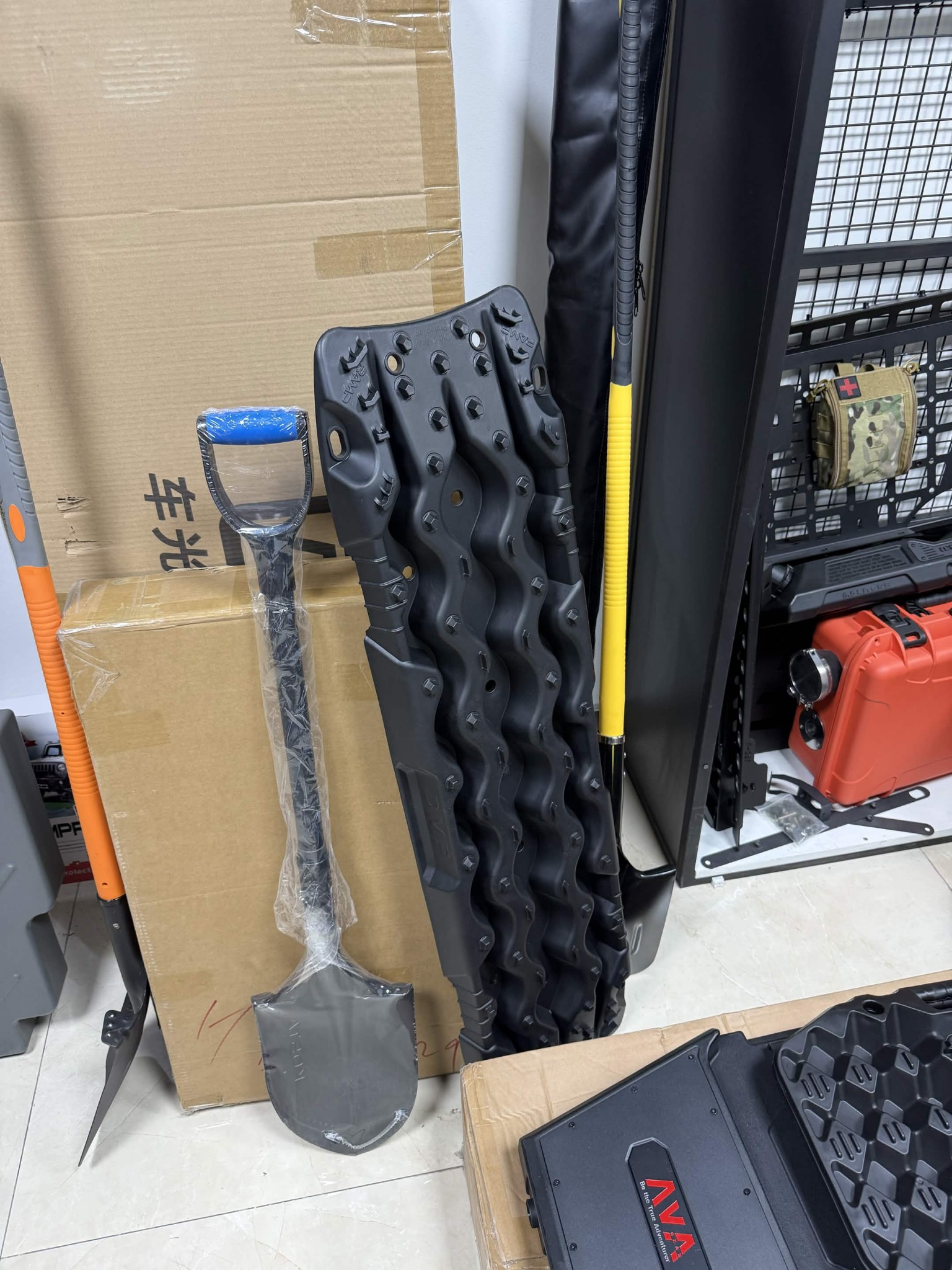 Recovery gear packed for remote travel